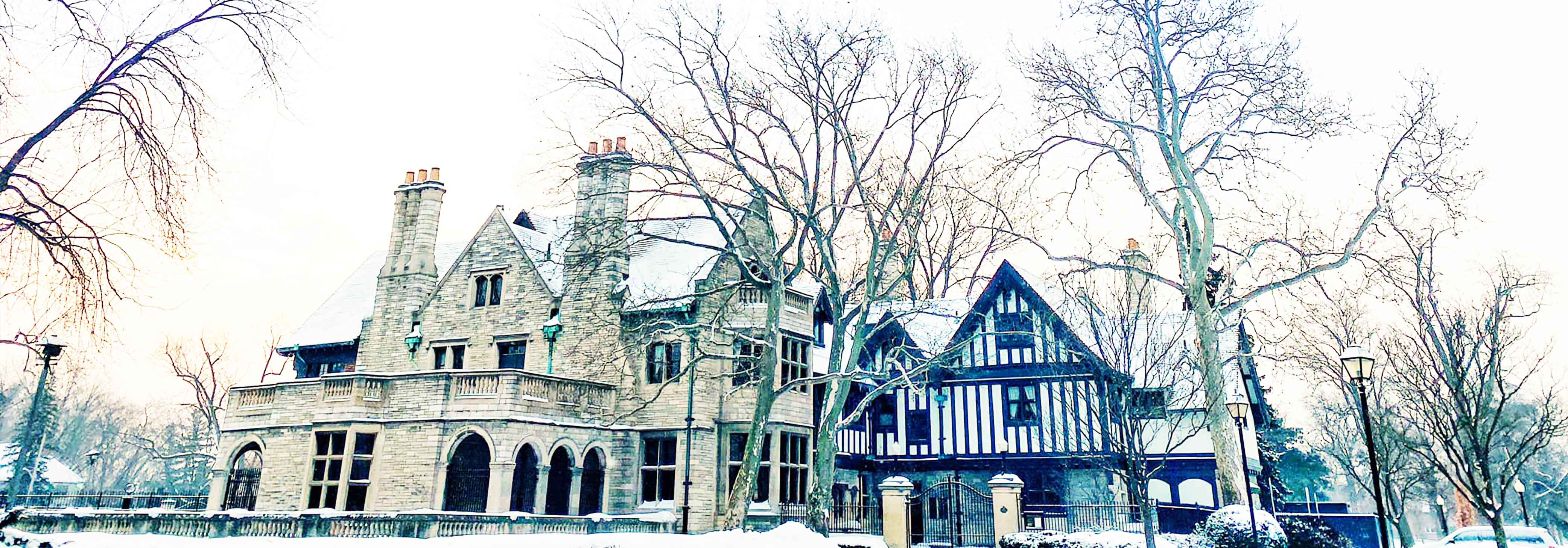 Willistead Manor, exterior in winter 2021